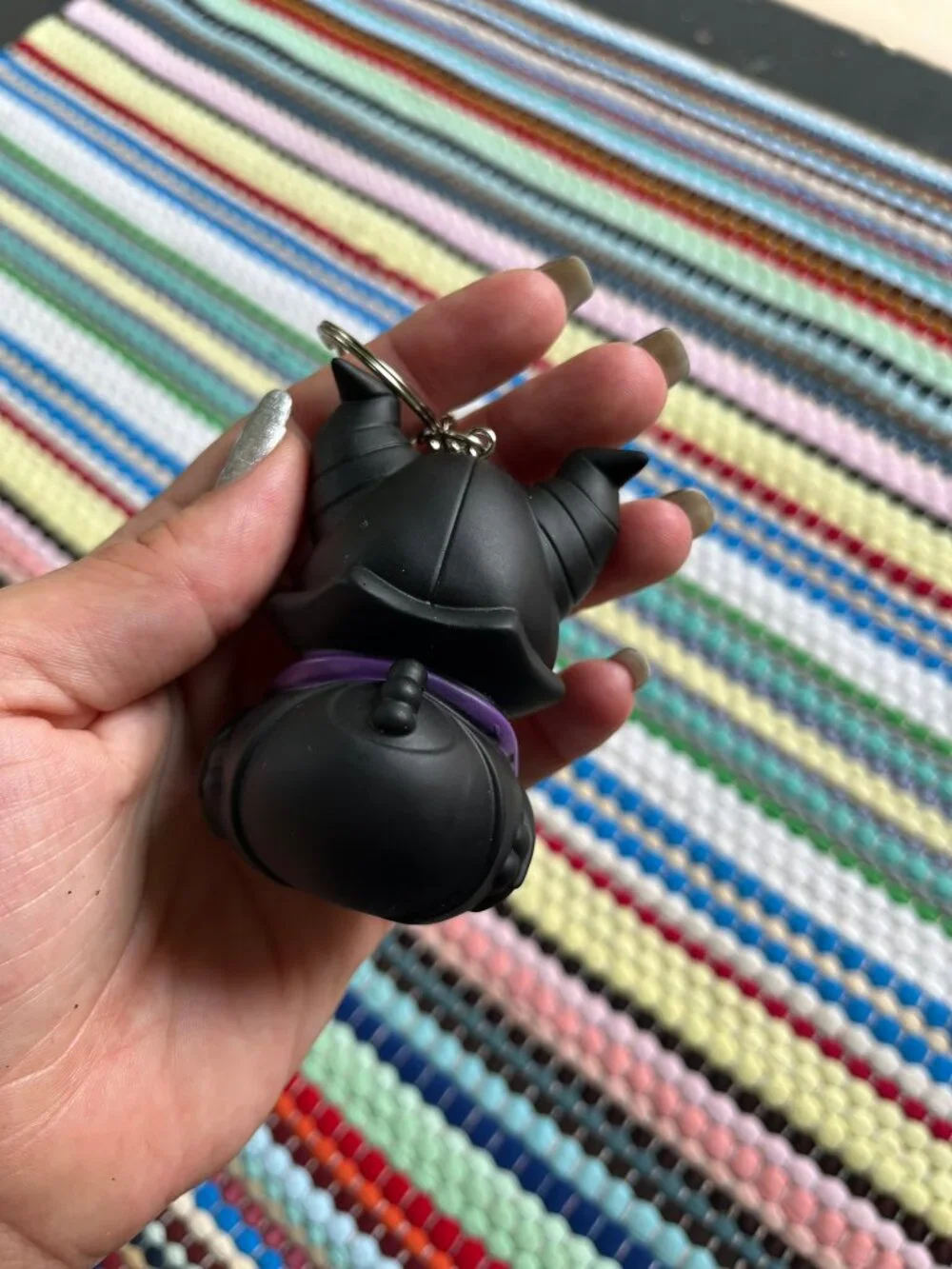 Disney's Maleficent Rubber Ducky Keychain Trinket Charm